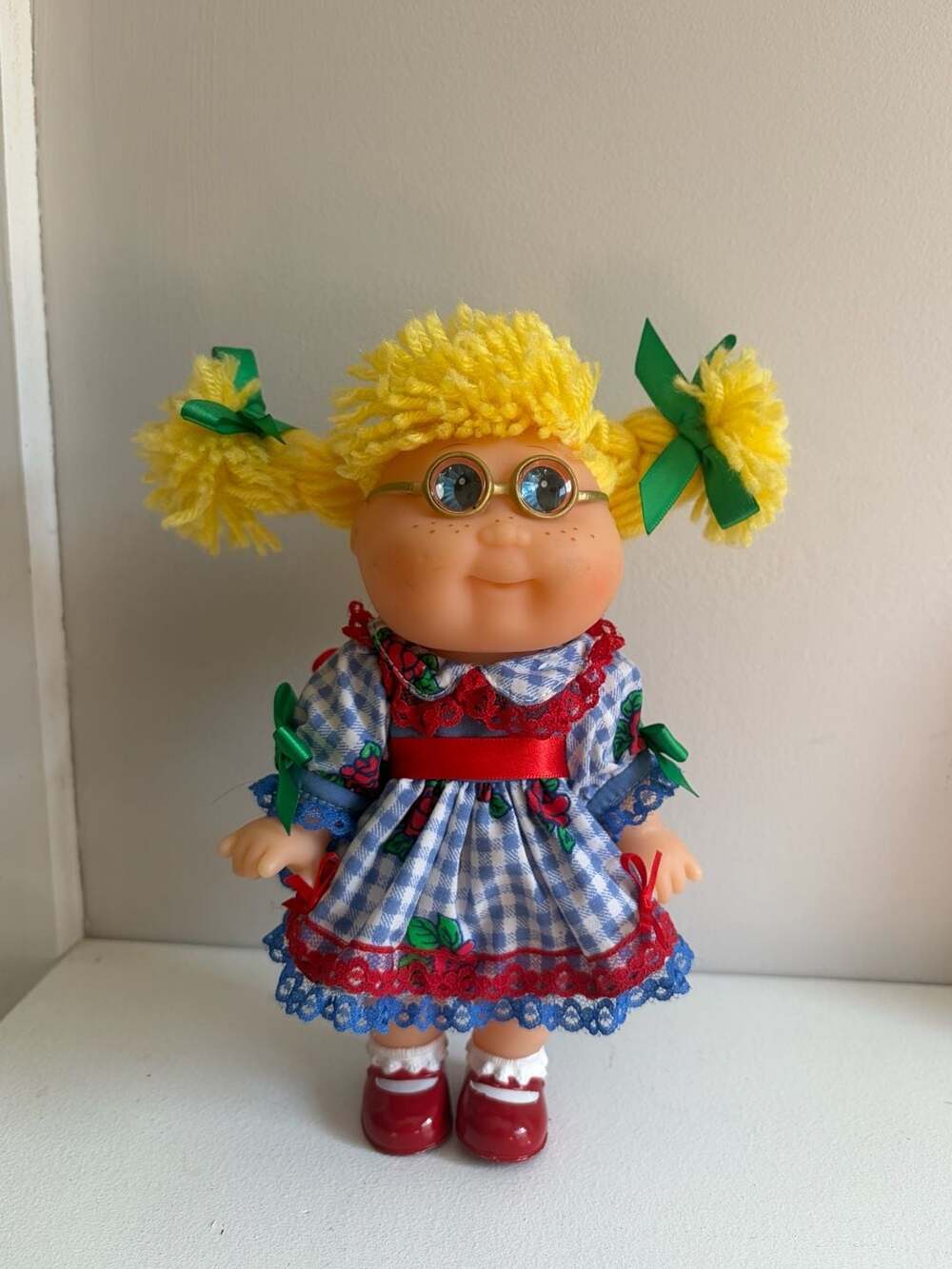Cabbage Patch Kids Doll Norma Jean Blonde Glasses 8"